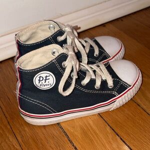 P.F. Flyers Kids High-Top Sneakers - Navy and White